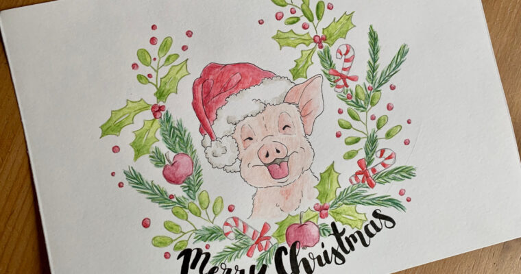 Merry Christmas – Weihnachtsschwein