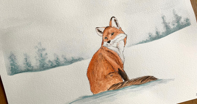 Ein Fuchs im Winter